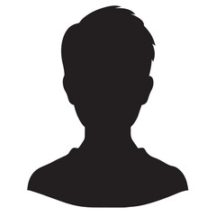 Male Avatar Silhouette Vector Icon for Profile Picture, User Interface, Anonymous Identity, Graphic Design, Social Media, and App