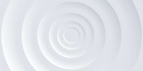 White geometric background concept. 3d circles illustration. Abstract creative texture for business template, vector illustration