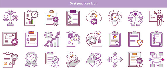 High-Quality Business Best Practices Icon Set