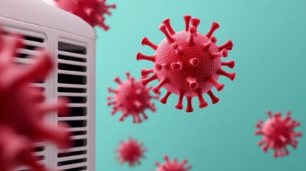 3D Abstract Rendering of Airborne Medical Particles with a Modern Aesthetic for Educational and Creative Use