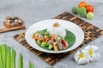 ribs with rice