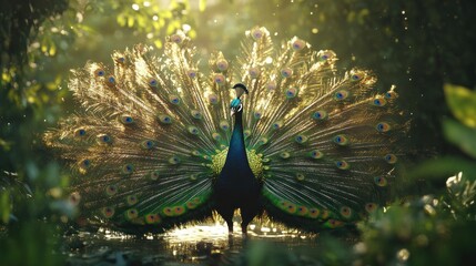 Obraz premium Peacock in Sunlight