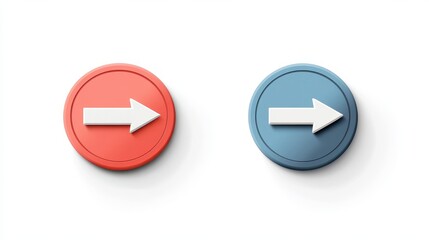 Modern Navigation Buttons with Arrow Icons: Next, Previous, and Back Labels for Banners and Slides