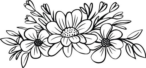 Fototapeta premium Floral Svg, Flower Svg