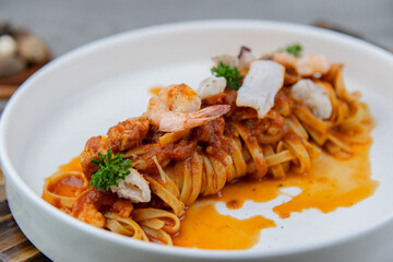 Classic spaghetti Bolognese served with rich meat sauce and grated Parmesan. Perfect for Italian food lovers, restaurant menus, or food photography content.