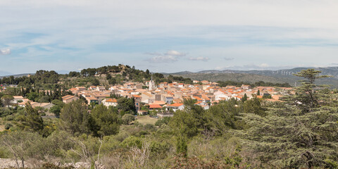 Panorama de Leucate village dans l'Aude, Occitanie (France) 11370