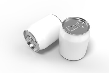 3D realistic mini can beverage aluminum metal mockup empty products packaging container template isolated. For presentation branding beer, energy drink, cola, soda, coffee, juice, water, cocktail