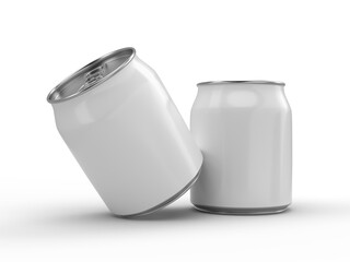 3D realistic mini can beverage aluminum metal mockup empty products packaging container template isolated. For presentation branding beer, energy drink, cola, soda, coffee, juice, water, cocktail