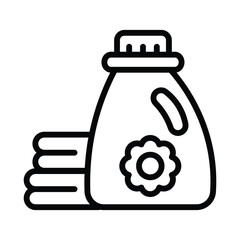 Fabric Softener Vector outline icon. Eps 10 file