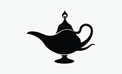 Aladdin Lamp Silhouette