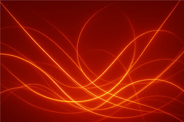 Obraz premium Abstract light lines on red background.
