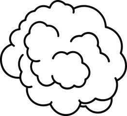 Buffalo Cauliflower Bite Line Art Vector Illustration Food Clipart Design