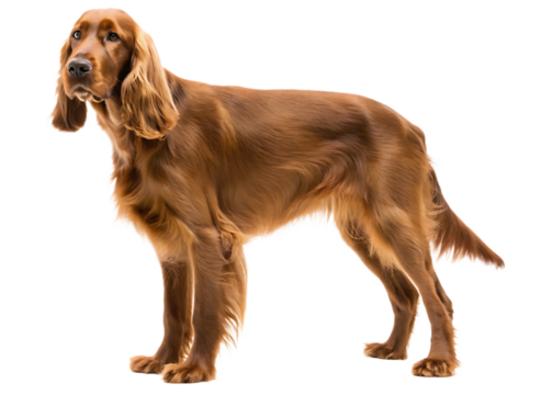 Irish setter dog  isolated on white background PNG