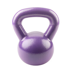 Purple kettlebell isolated on transparent background