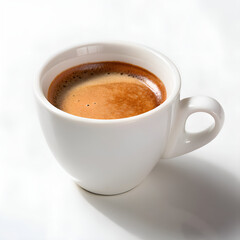 Fototapeta premium Rich Double Espresso in a White Ceramic Cup