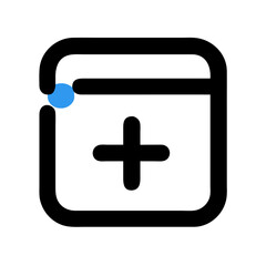 Obraz premium Abstract blue circle against black backdrop flat simple design