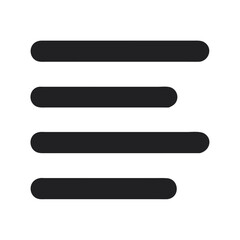 Obraz premium Hamburger menu icon graphic in simple flat style design