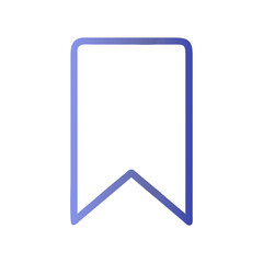 Minimalist purple bookmark icon on a White Background illustration