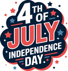 4 th July independence day vector art illustration.