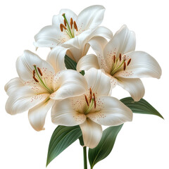 Obraz premium Easter lilies png white flowers png spring bouquet png white or transparent background image