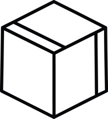 Crispy Tofu Cube Vegan Food Piece Line Art Vector Illustration