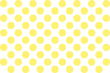 Yellow Polka Dot Pattern on White Background