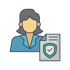 Insurance agent :Vector Icon which can easily modify or edit