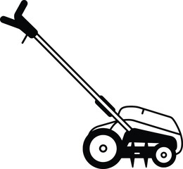 Aerator Vector Illustration Lawn Care Equipment Design