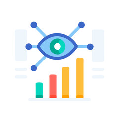 Data visualization abstract infographic graphic with eye symbol illustration
