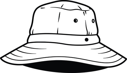 Bucket Hat Vector Illustration A Stylish and Versatile Design