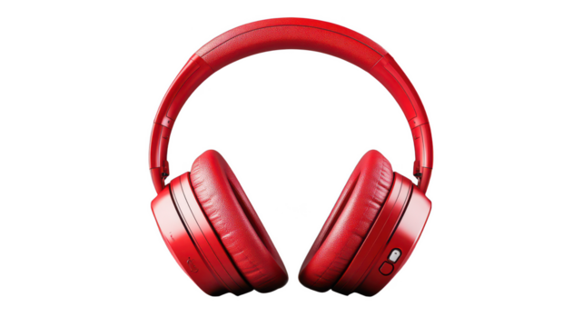 red wireless headphones png bluetooth headphones png over ear headphones png music headphones png audio gear png red headset png transparent background image
