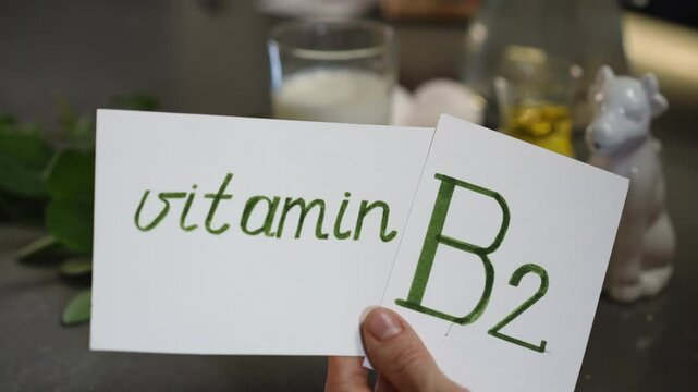 A colorful display of delicious, nutritious foods rich in Vitamin B2, promoting a healthy, balanced lifestyle