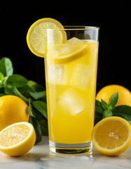Summer drink lemonade orange. AI generated.