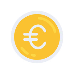Euro currency coin isolated on a dark background design