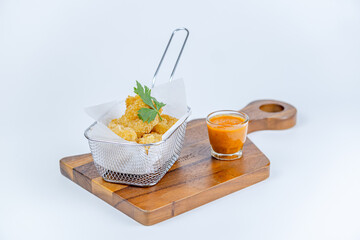 Snacks with white background