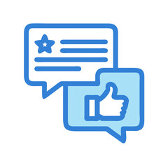 Online reviews and feedback concept with star rating icon