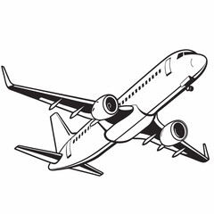 air plane  white background& vector art