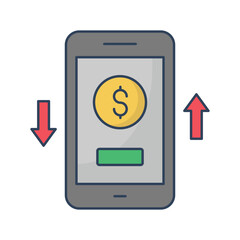 Mobile payment :Vector Icon which can easily modify or edit