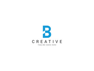 b modern letter logo