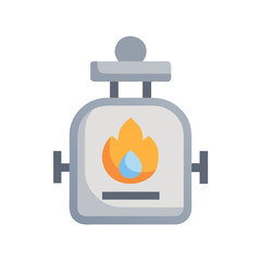 Flat vector icon illustration of gas boiler appliance