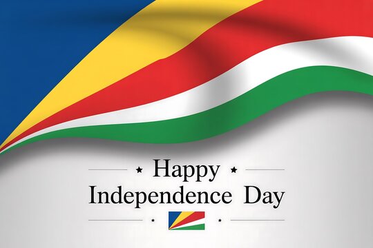 A seychelles independence day celebration featuring the national flag in vibrant colors