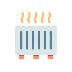 Stylized icon of radiator for heating homes effectively