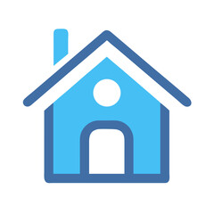 Modern minimal house icon on White Background illustration