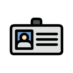 Identification card graphic for employee badge or identification