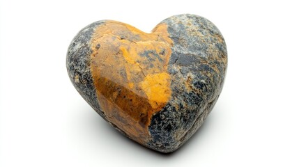 Stone Heart Symbol of Nature's Love and Resilience in a Granite Sculpture