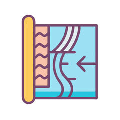 Graphic of massage roll showing muscle recovery benefits