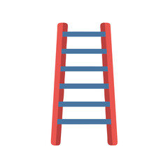 Illustration of a red and blue simple flat ladder