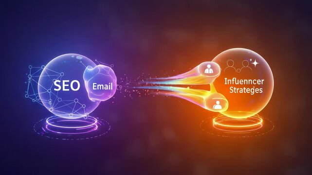 Visualizing integrated digital marketing strategies focusing on seo and influencer outreach
