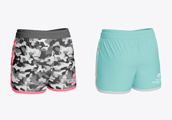 Women's Training Shorts Mockup