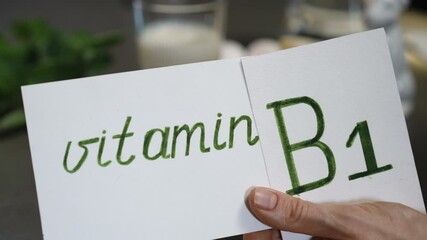 Emphasizing the importance of nutritious foods such as eggs and milk while discussing the benefits of vitamin B1